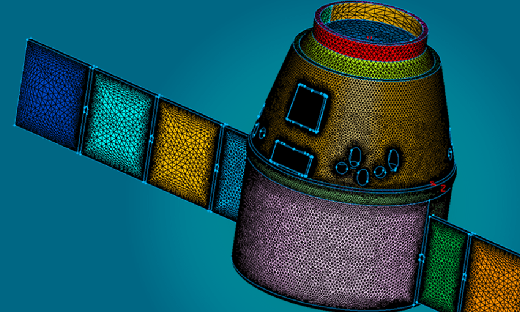 Dragon space capsule, from the ESP example case gallery. Meshing time reduction