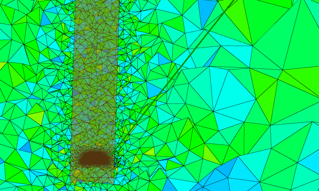 Top view of source box used for finer mesh resolution downstream, of the golf club head.