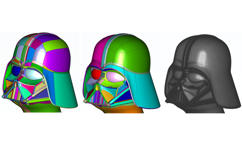 Darth Vader showing quilting for surface meshing in Pointwise