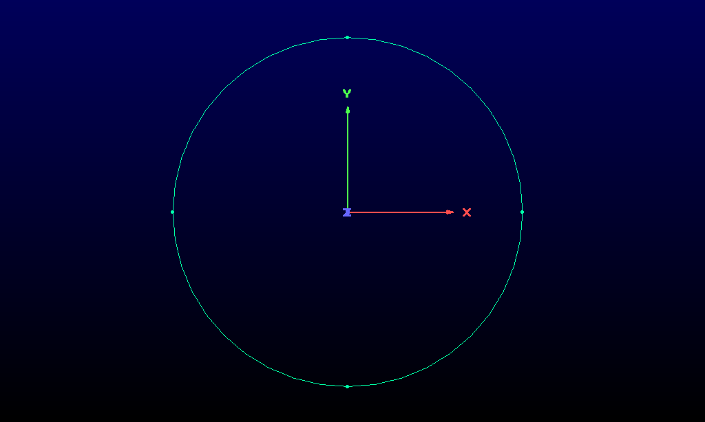 Figure 2 -  Circular connector split into 4 pieces for extrusion