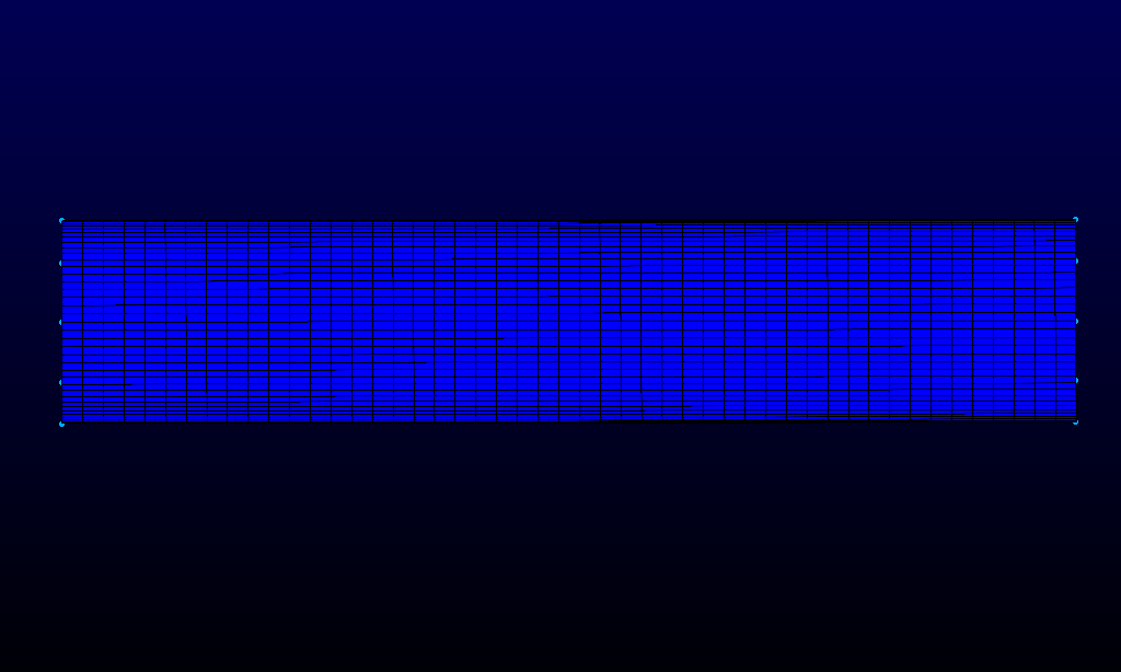 Figure 6 - Side view of the pipeline internal mesh 3D mesh from perspective view