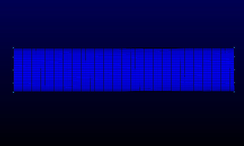 Figure 6 - Side view of the pipeline internal mesh 3D  mesh from perspective view