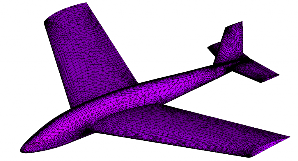 Figure 2 - Glider surface mesh (called Domain)
