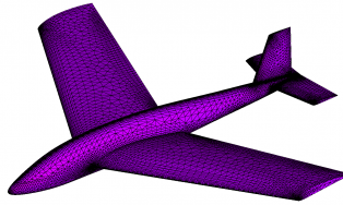 Figure 2 - Glider Surface Mesh (called Domain)