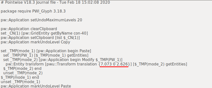 Figure 6 - journaled glf  snippet of the translation step